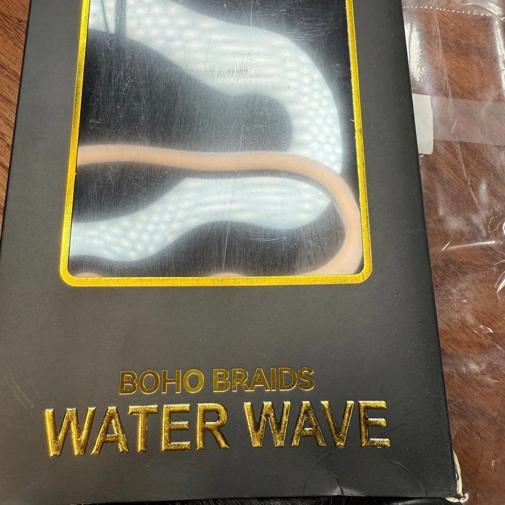 Dotrik Luxe Braids Boho Water Wave Premium Human‎ Hair Blend Black 3 Bundles DLB